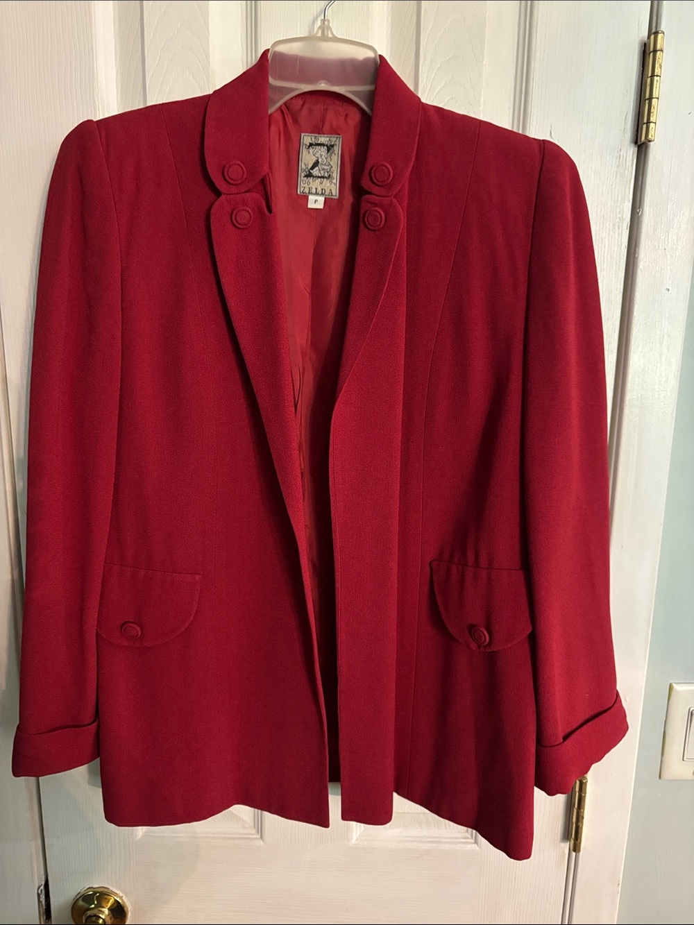 Vintage Zelda Red Women's Tailored Blazer Jacket
